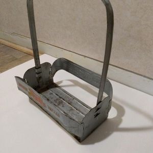 Vintage 2 Dot Pepsi:Cola Metal Holder and Bottles